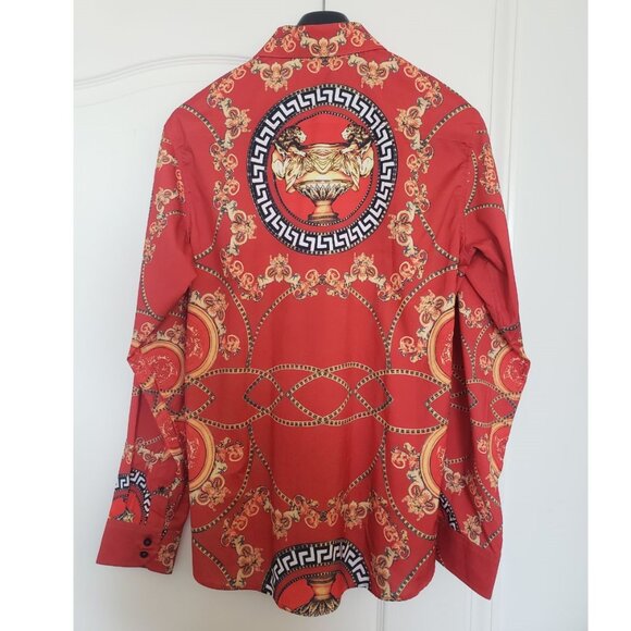 Mens Printed Fashion Shirt Medium EUC - Picture 4 of 8